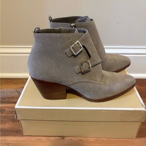 Michael Kors Gray Ankle Booties with Buckles